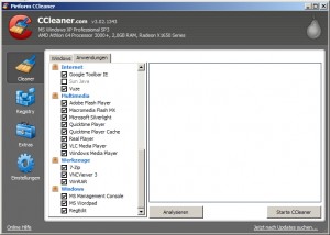 CCleaner im Löschmodus | Anwendungen CCleaner im Löschmodus | Anwendungen