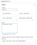 Quiz Feld | Contact Form 7