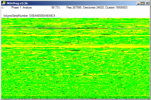 JkDefrag im Analysemodus JkDefrag im Analysemodus